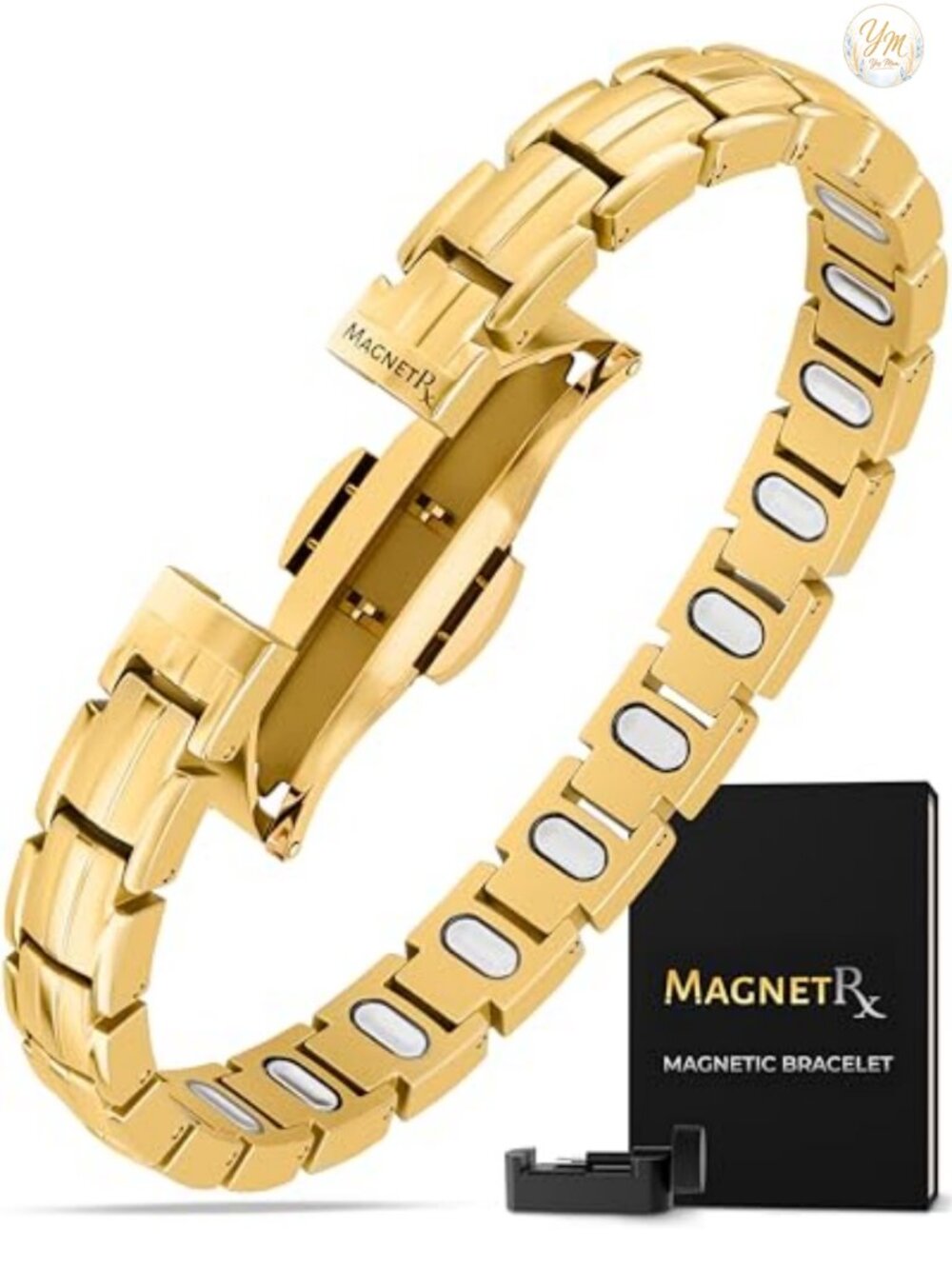 Titanium Magnetic Bracelet 5000 Gauss Adjustable 8 Inch Butterfly Clasp